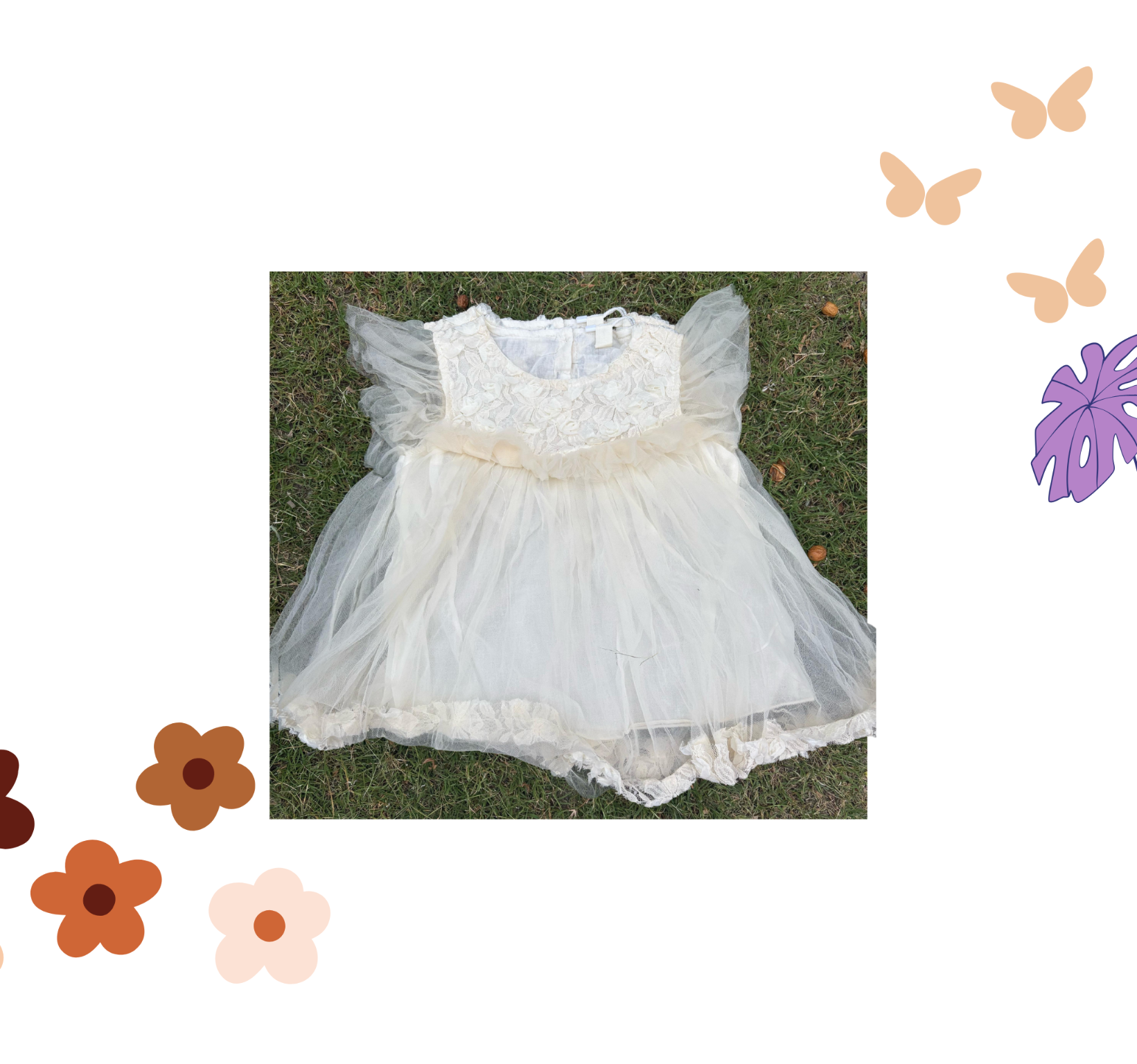 Off White net frock