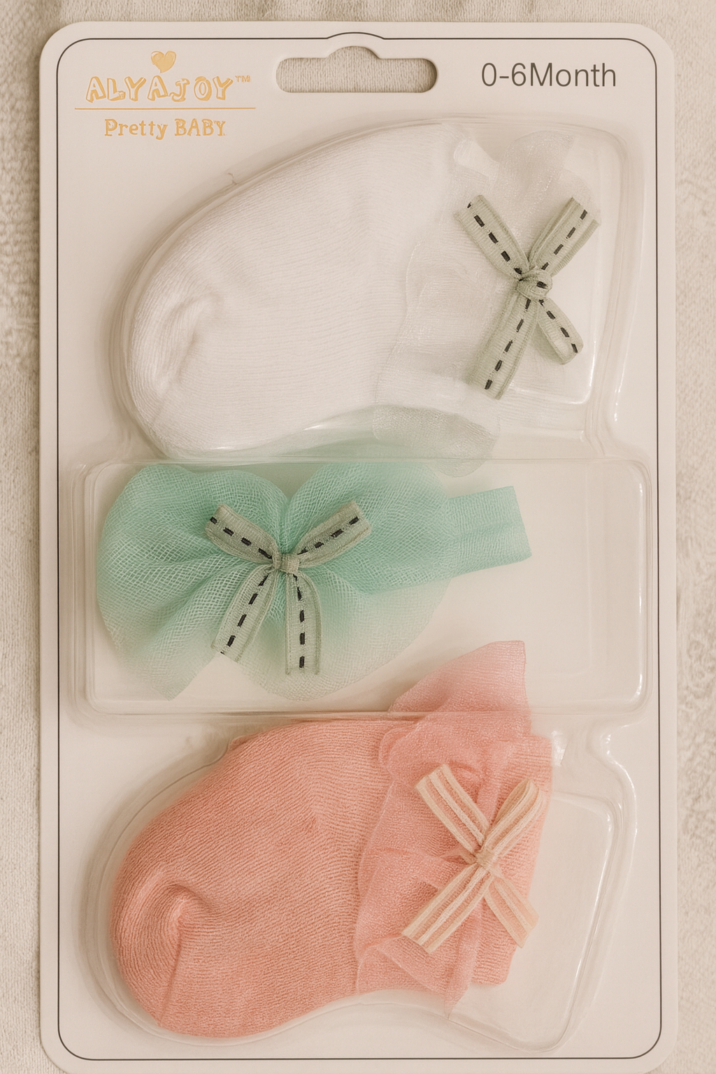 Elegant Bow Baby Socks Set