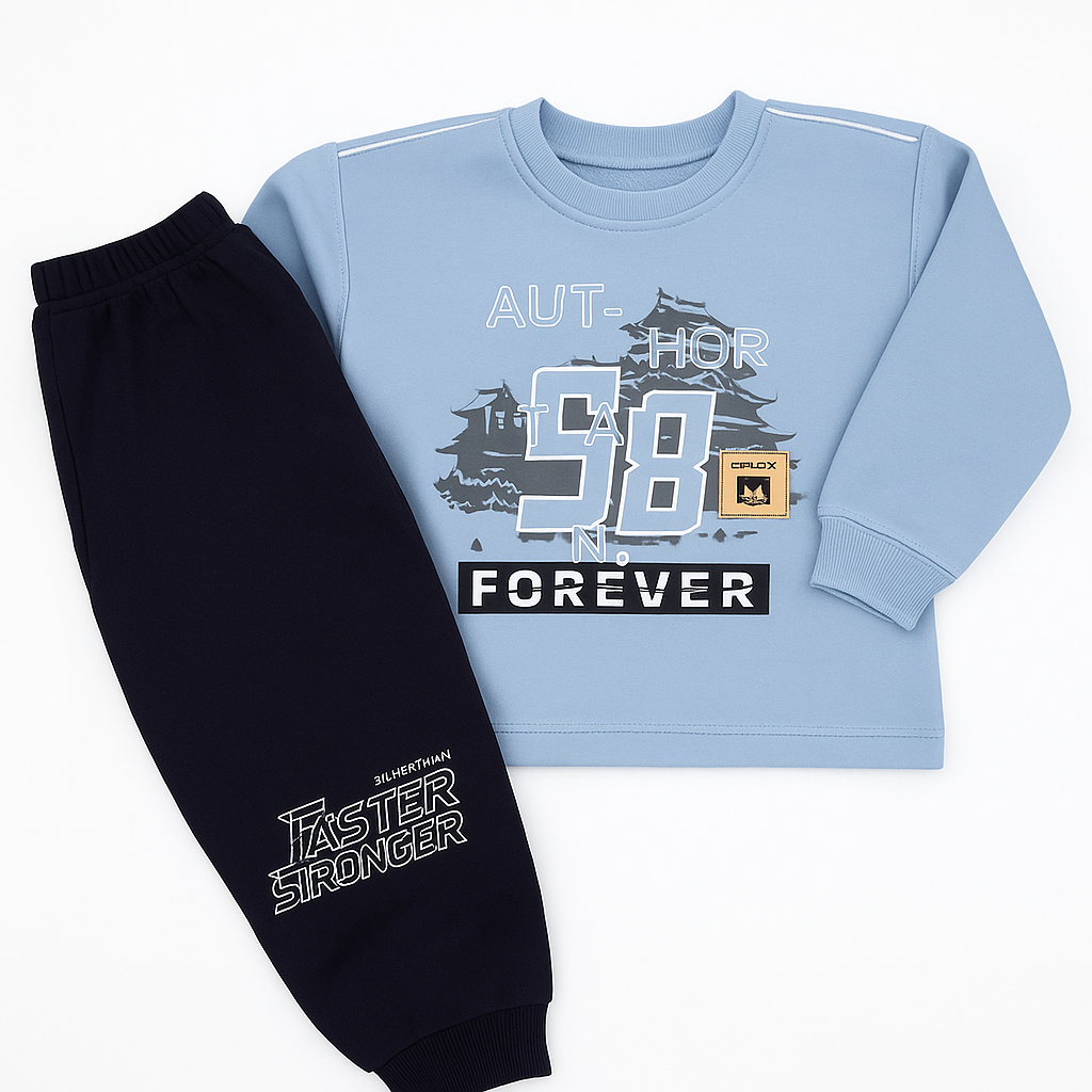 Navy Blue Boys’ Tracksuit Set