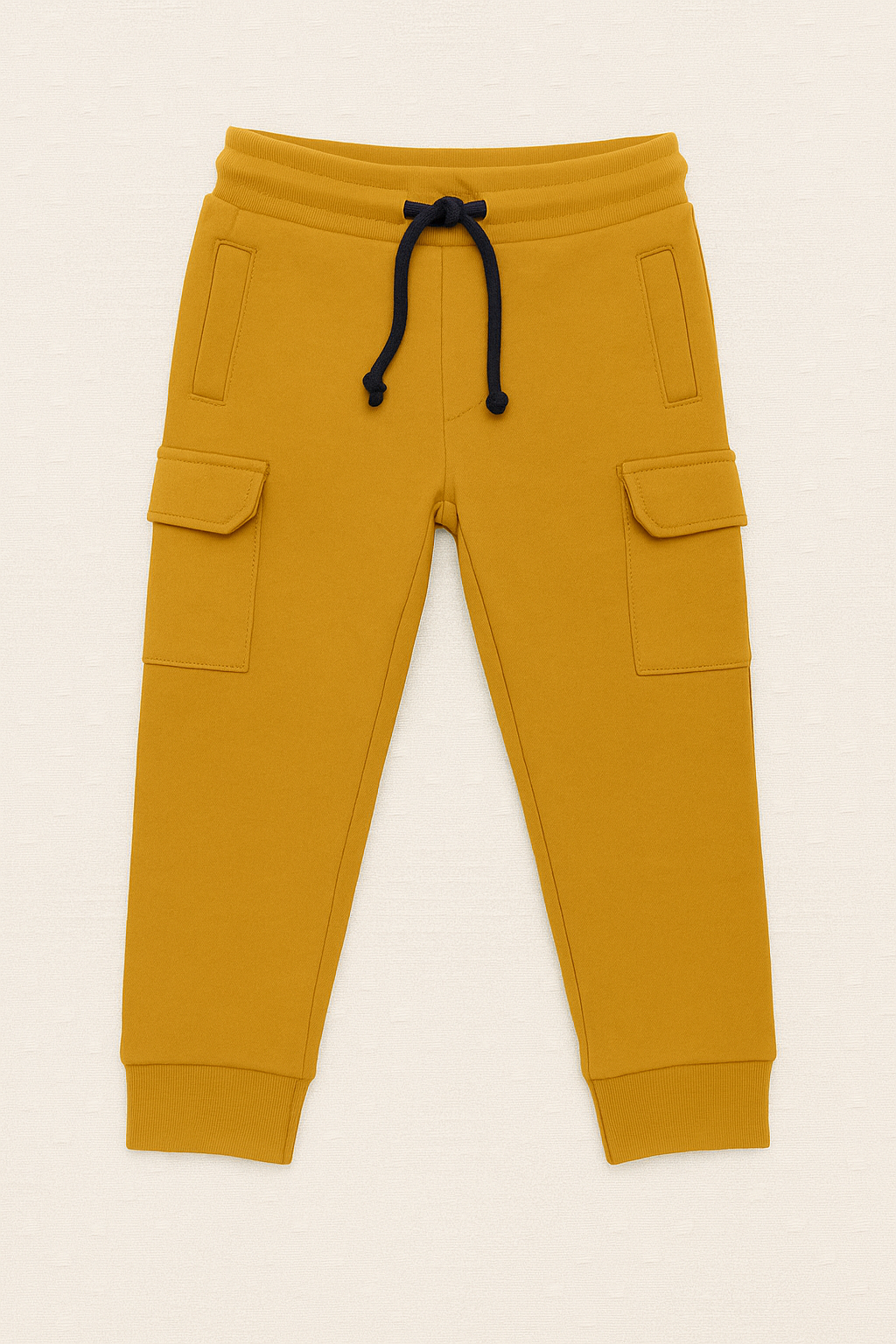 Mustard cargo jogger pants :MANGO