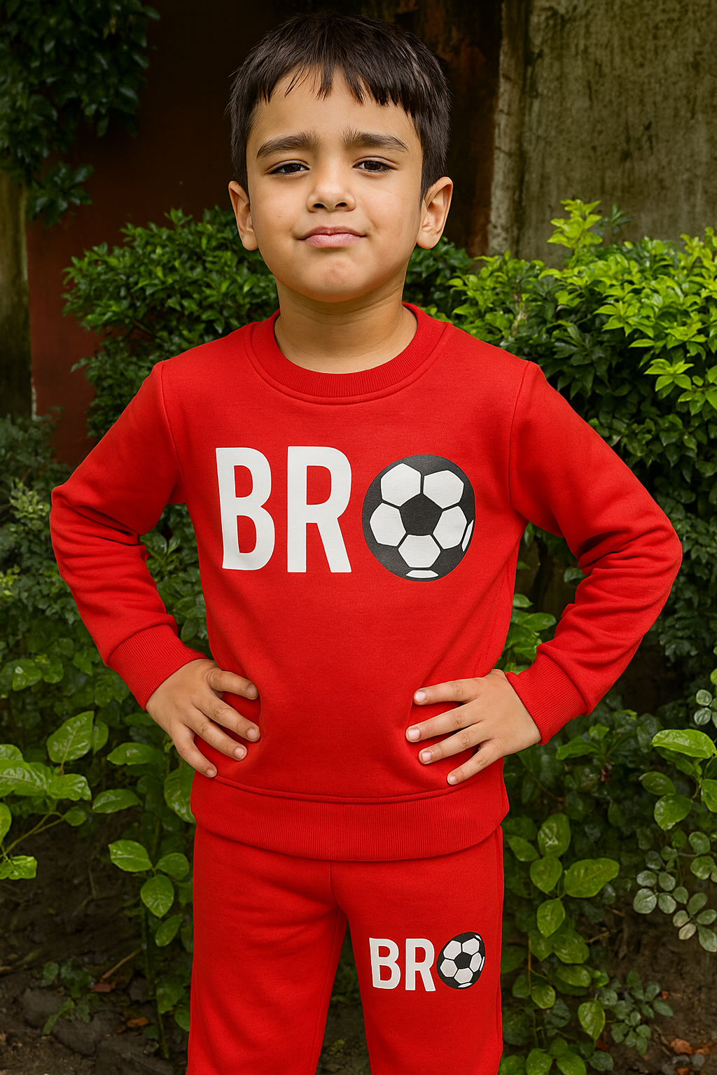 Red BRO Tracksuit Set