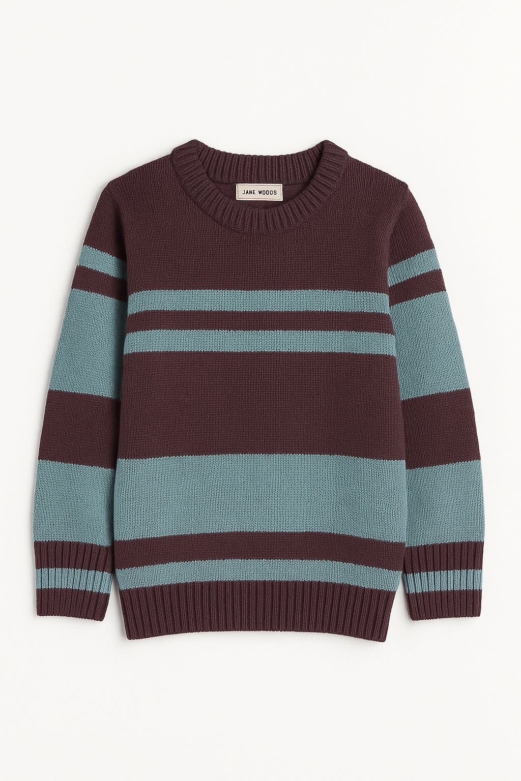 Boys Striped Sweater (Plum & Teal) : Mini Minors