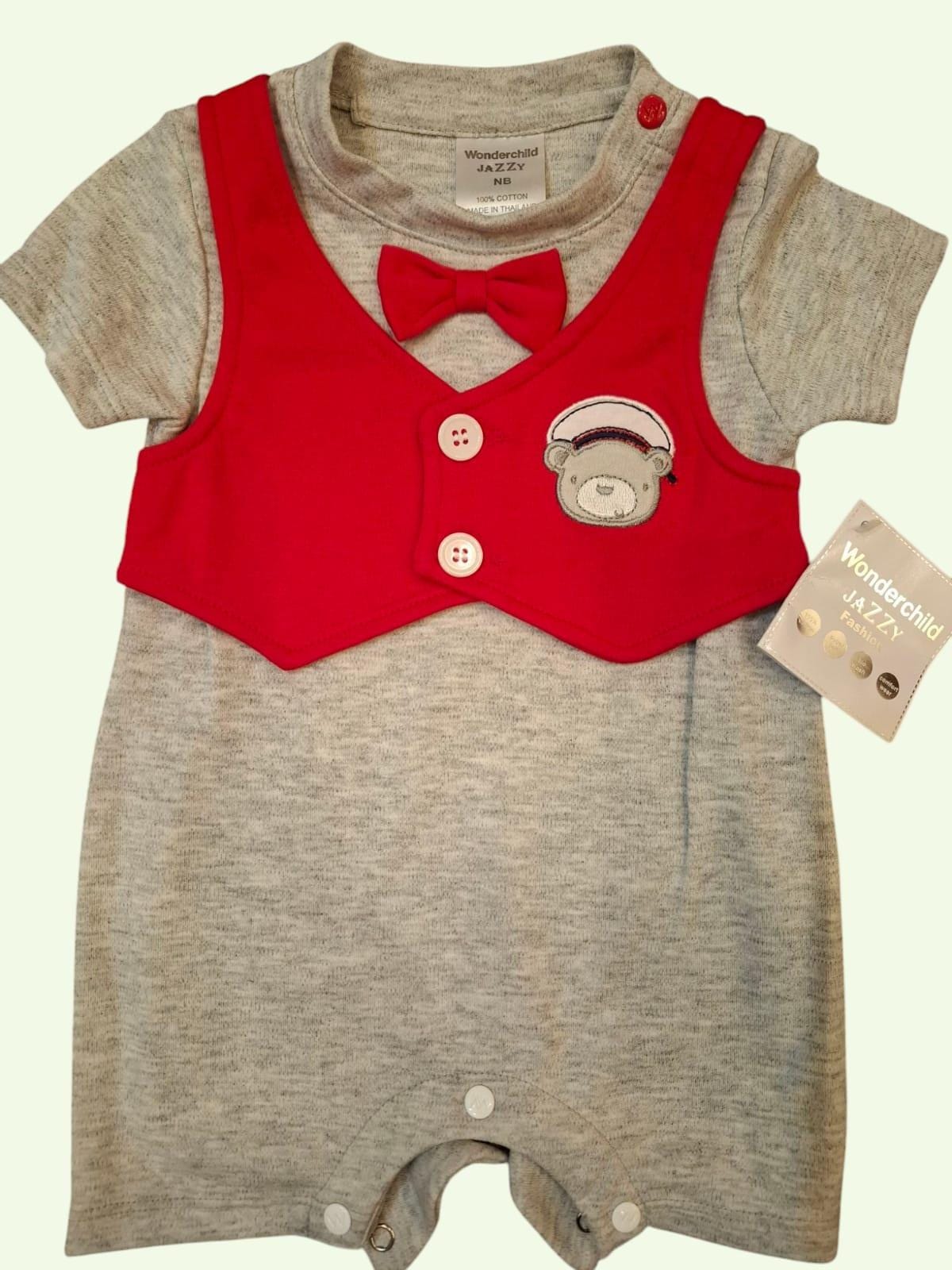 Romper Set Red and grey-Imported from Thailand