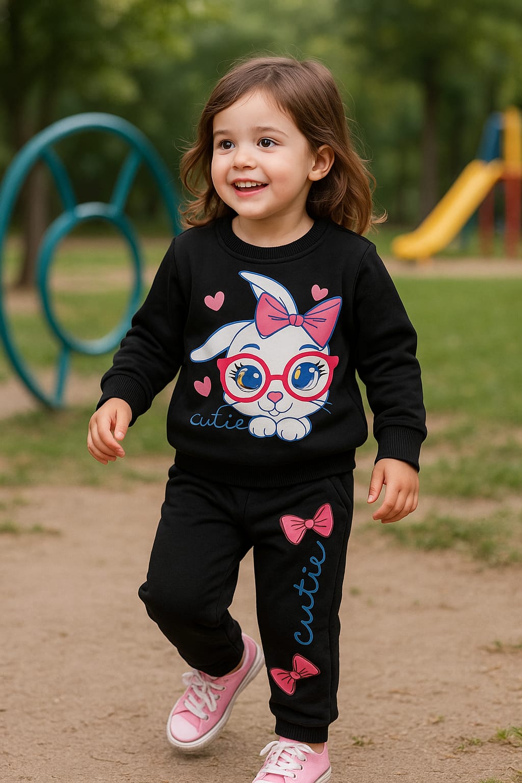 Track Suit Fleece: Tweety Black