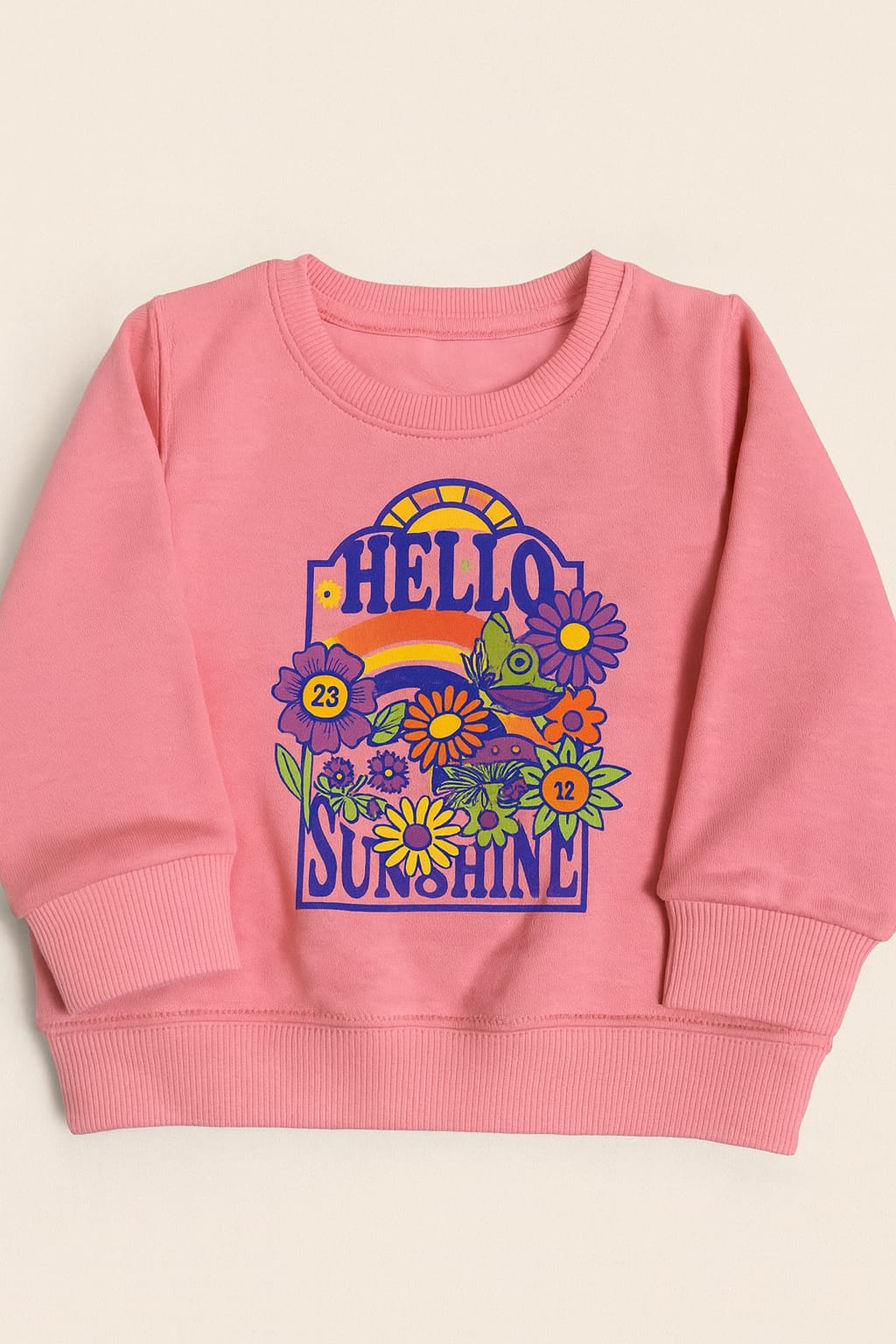Girls “Hello Sunshine” Sweatshirt: Mini Minors