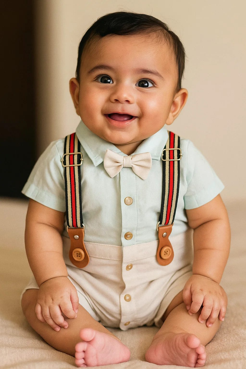 Imported bow Romper Made in Thailand
