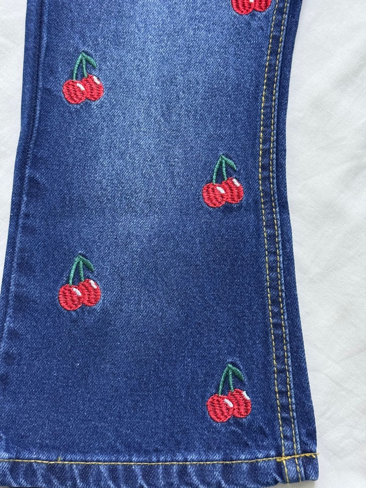 Cherry design Blue denim pant
