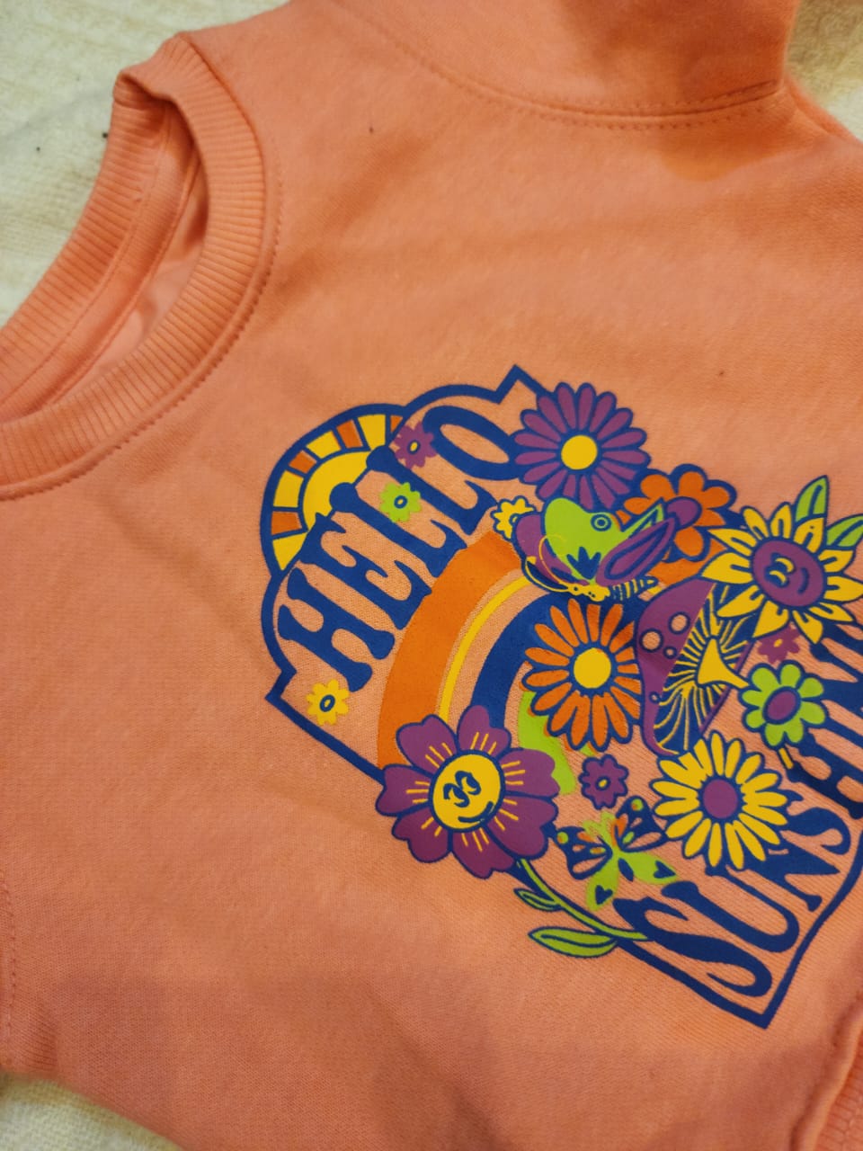 Girls “Hello Sunshine” Sweatshirt: Mini Minors