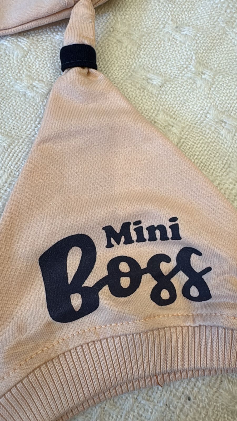 Mini Boss 3-Piece Baby Outfit – Apricot Pink