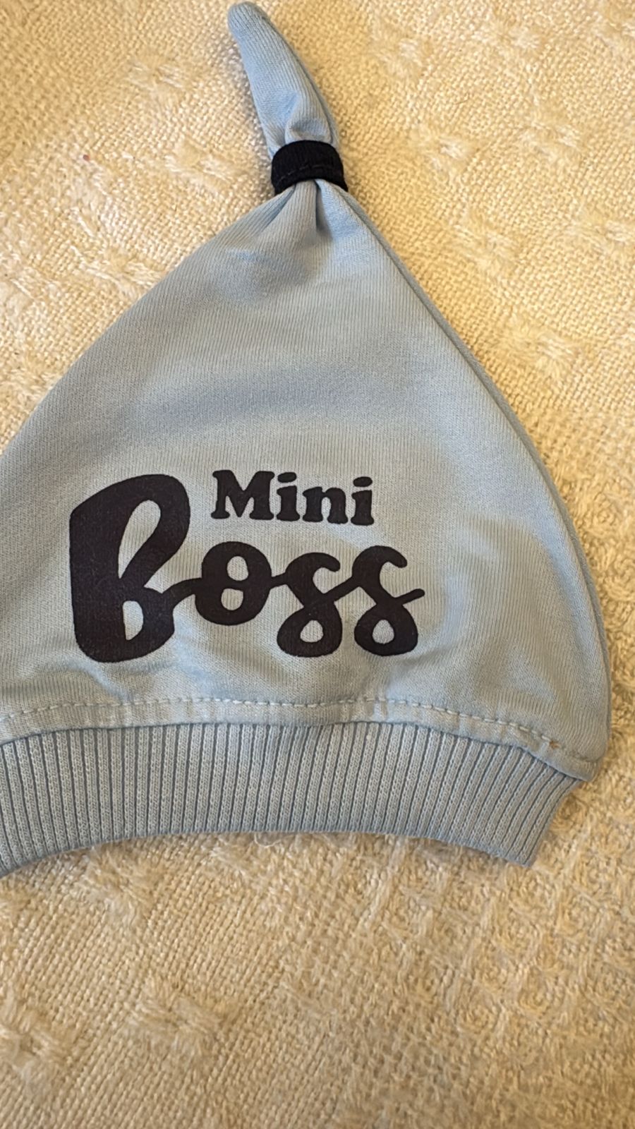 Mini Boss 3-Piece Baby Outfit – Ice Blue & Checkered