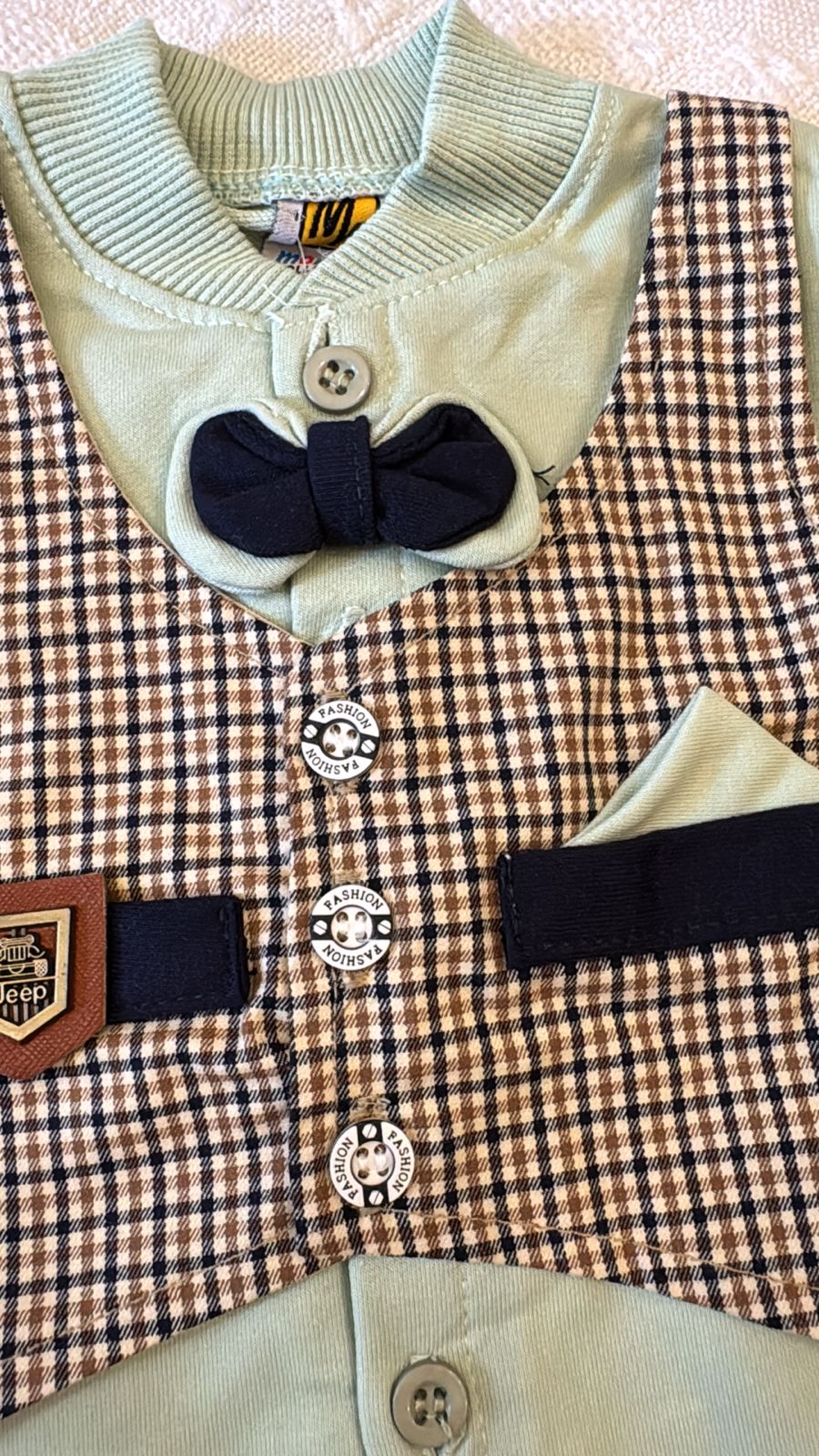 Mini Boss 3-Piece Baby Outfit – Pistachio Green
