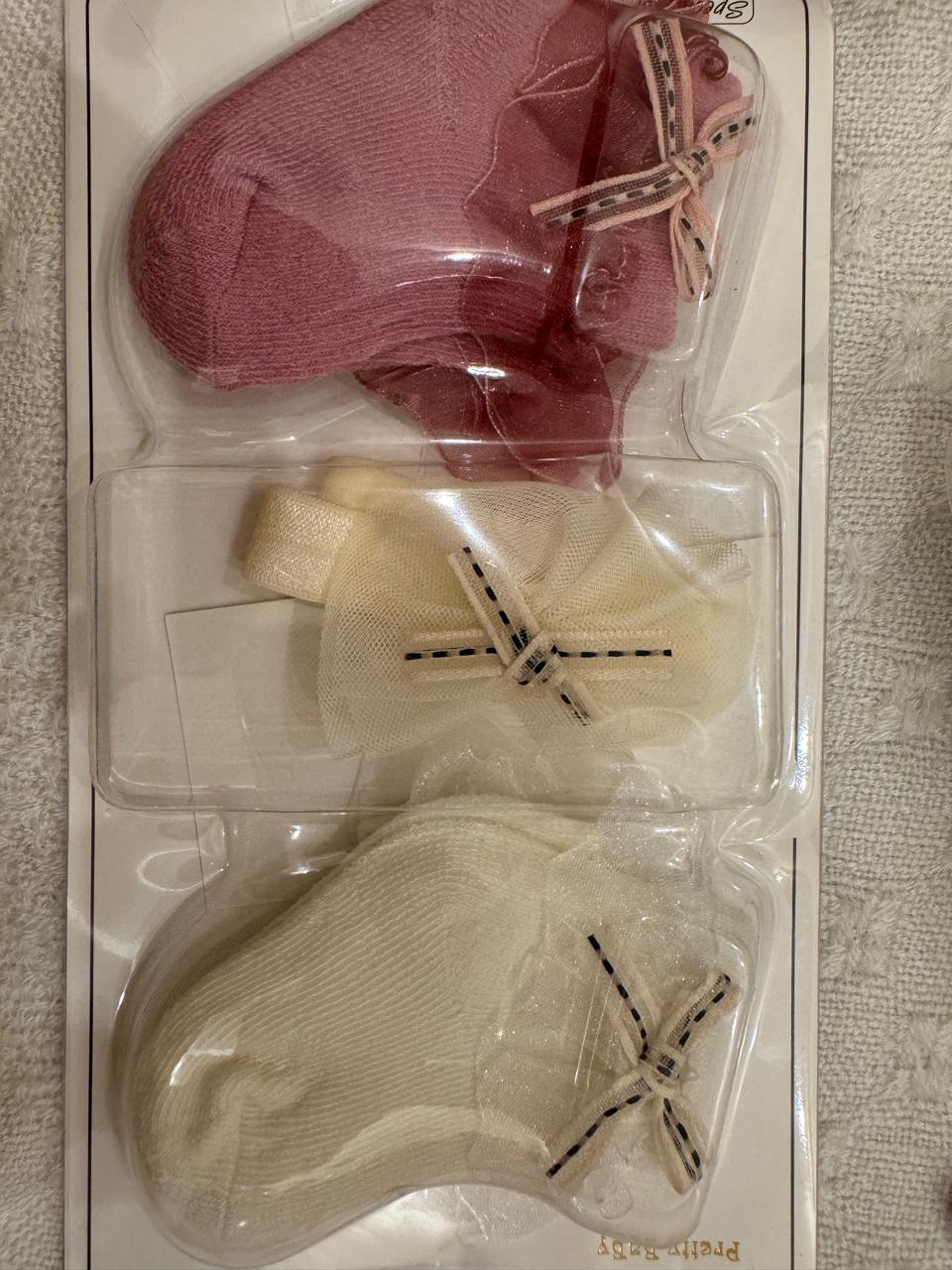 Elegant Bow Baby Socks Set